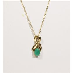 #143-EMERALD NECKLACE/PENDANT
