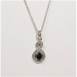 #124-BLUE SAPPHIRE NECKLACE/PENDANT