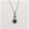 Image 1 : #124-BLUE SAPPHIRE NECKLACE/PENDANT