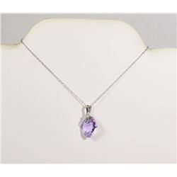 #134-CUBIC ZIRCONIA NECKLACE/PENDANT