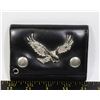Image 1 : VTG THICK LEATHER EAGLE MOTIF MEN'S WALLET
