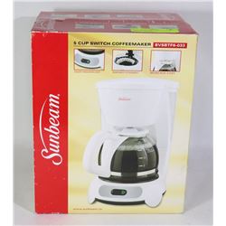 NEW SUNBEAM 5-CUP SWITCH COFFEE MAKER