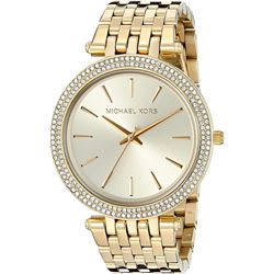 NEW MICHAEL KORS GLITZ GOLD DIAL 39MM MSRP $342