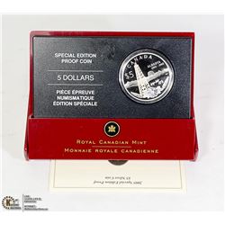 2005 SILVER ALBERTA $5 PROOF RCM COIN