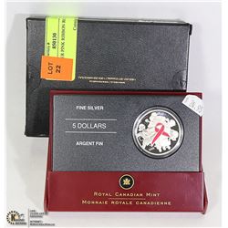 2006 SILVER PINK RIBBON RCM $5 PR COIN