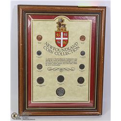 1918+ SILVER NFLND FRAMED COIN SET
