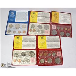 1969-79 X5 NEW ZEALAND MINT COIN SETS