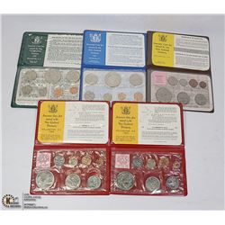 1969-80 X5 NEW ZEALAND MINT COIN SETS
