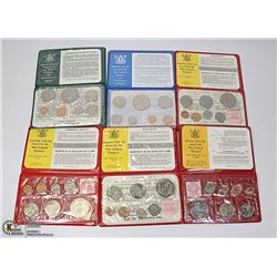 1969-80 X6 NEW ZEALAND MINT COIN SETS