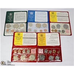 1969-80 X5 NEW ZEALAND MINT COIN SETS