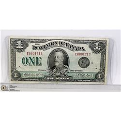 1923 DOMINION OF CANADA LARGE $1 NOTE
