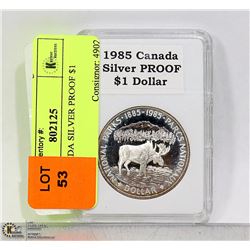 1985 CANADA SILVER PROOF $1 DOLLAR