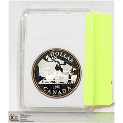 1981 CANADA SILVER PROOF $1 DOLLAR