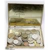 Image 1 : SWEET CAPORAL CIGARETTE TIN WITH ASSORTED COINS