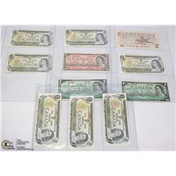 $13 FACE VALUE x11 OLD CANADA BANK NOTES