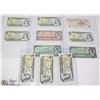 Image 1 : $13 FACE VALUE x11 OLD CANADA BANK NOTES