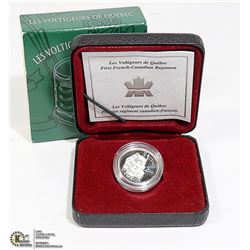 2000 SILVER CANADA 5c FRENCH REGIMENT COIN