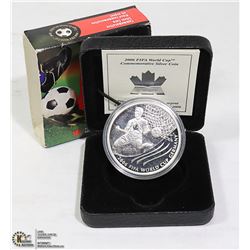2006 SILVER FIFA $5 WORLD CUP PR COIN