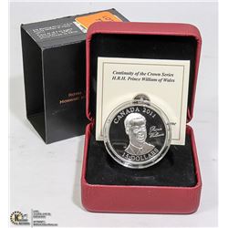 2011 SILVER PRINCE WILLIAM $15 PR COIN