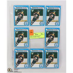 SHEET OF 8 GRETZKY EXACT REPLICA ROOKIE CARDS