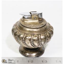VINTAGE SILVER FINISH TABLE TOP LIGHTER