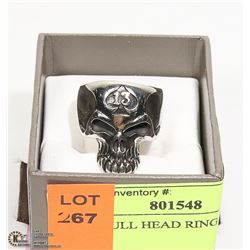 NEW SKULL HEAD RING WITH # 13 ON