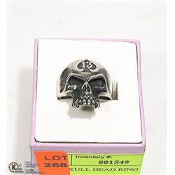 NEW SKULL HEAD RING WITH # 13 ON