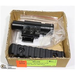 LAZER SIGHT  WITH RAIL FOR HANDGUN, RIFLE, BB GUN