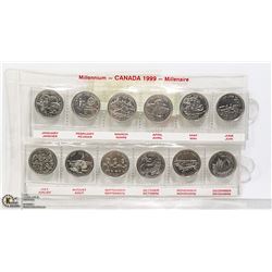 1999 CANADIAN QUARTER MILLENNIUM SET ALL MONTHS