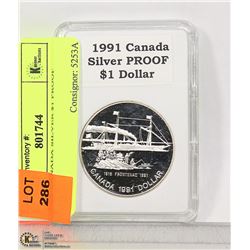 1991 CANADA SILVER $1 PROOF