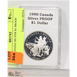 1990 CANADA SILVER $1 PROOF