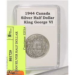 CANADIAN SILVER HALF DOLLAR 1944