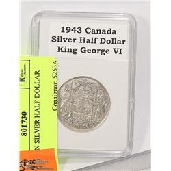 CANADIAN SILVER HALF DOLLAR 1943