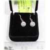 Image 1 : NEW CRYSTAL BALL EARRINGS STERLING SILVER SHEPHERD