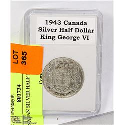 CANADIAN SILVER HALF DOLLAR 1943