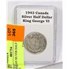 Image 1 : CANADIAN SILVER HALF DOLLAR 1943
