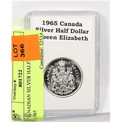 CANADIAN SILVER HALF DOLLAR 1965