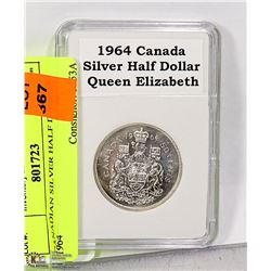 CANADIAN SILVER HALF DOLLAR 1964