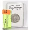 Image 1 : CANADIAN SILVER HALF DOLLAR 1945