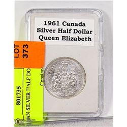 CANADIAN SILVER HALF DOLLAR 1961