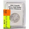 Image 1 : CANADIAN SILVER HALF DOLLAR 1961