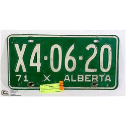 PAIR OF 1971 ALBERTA LICENSE PLATE