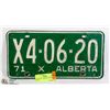 Image 1 : PAIR OF 1971 ALBERTA LICENSE PLATE