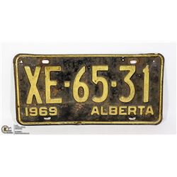 1969 ALBERTA LICENSE PLATE