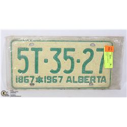 1967 ALBERTA LICENSE PLATE