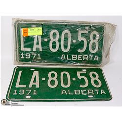 1971 ALBERTA LICENSE PLATE