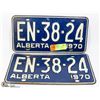 Image 1 : PAIR OF 1970 ALBERTA LICENSE PLATES