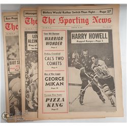 ESTATE 10 X SPORTING NEWS MAGAZINES 1960'S