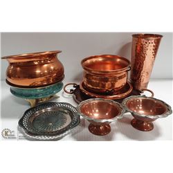 LOT OF 9 COPPER ITEMS