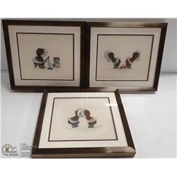 LOT OF 3 NATIVE AMERICAN ESKIMO PETIT POINT